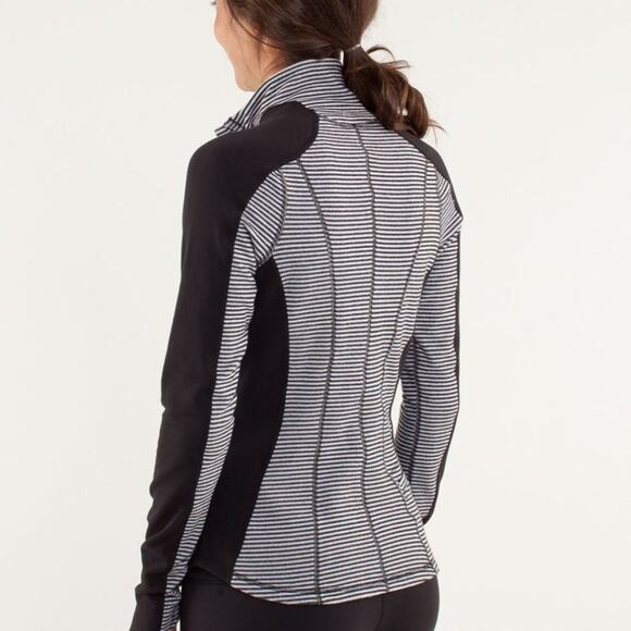 Lululemon Run: U-Turn Pullover Check Pique Black 4 - Picture 2 of 8